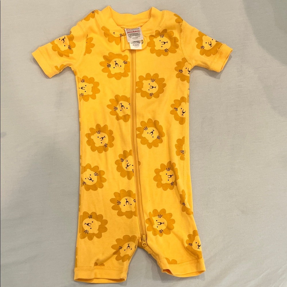 Yellow Hanna Andersson Lion Print Kids One Piece